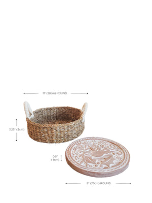 Korissa Round Bread Warmer & Basket